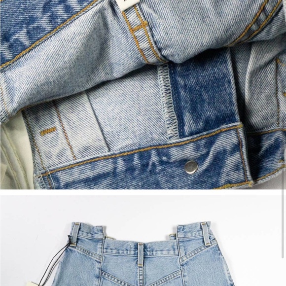 AGOLDE Pieced Angled Shorts Matrix - Picture 2 of 2